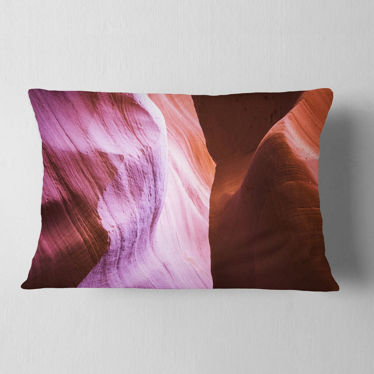 Purple Shade in Antelope Canyon Landscape Photography Throw Pillow G4319