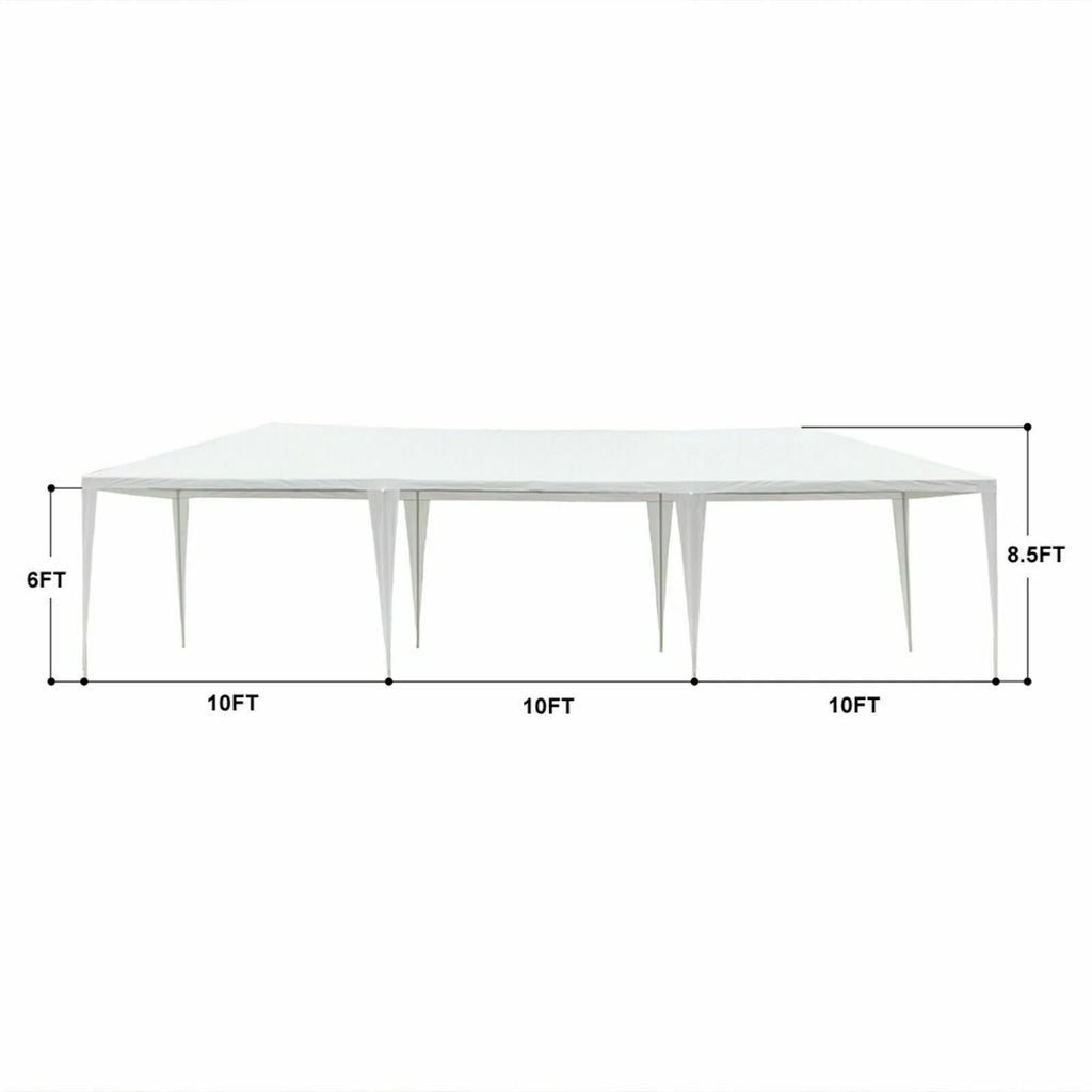 10'x30' Outdoor Canopy Tent with 7 Removable Walls H63838