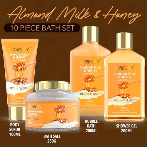 10 Pc Almond Milk & Honey Beauty & Personal Care Set U254299