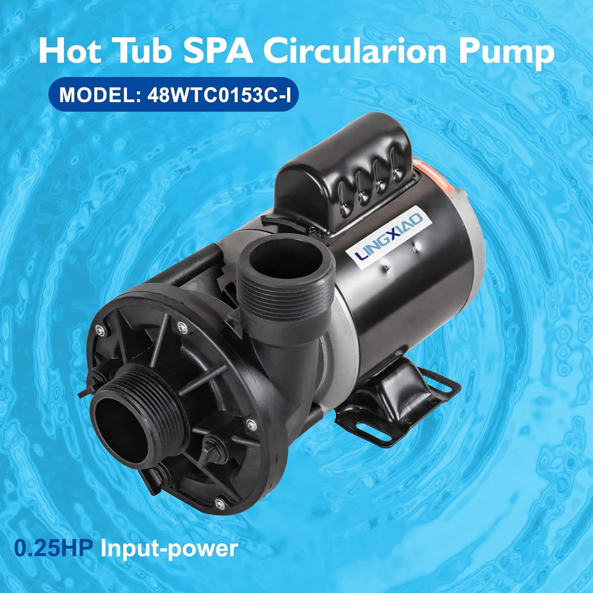 0.25HP Single Speed Hot Tub Circulating Pump, 1.5" Port Q682703