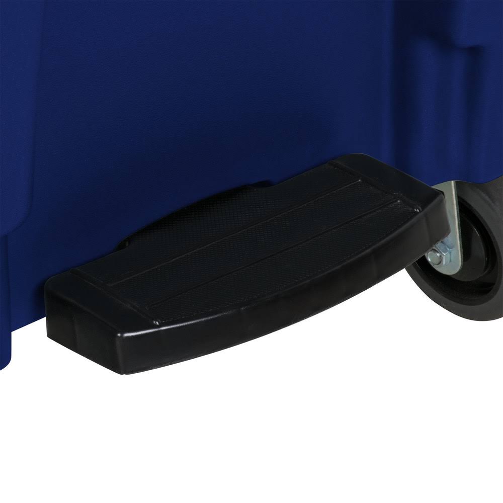 Blue Rectangular Rollout Trash Can C481