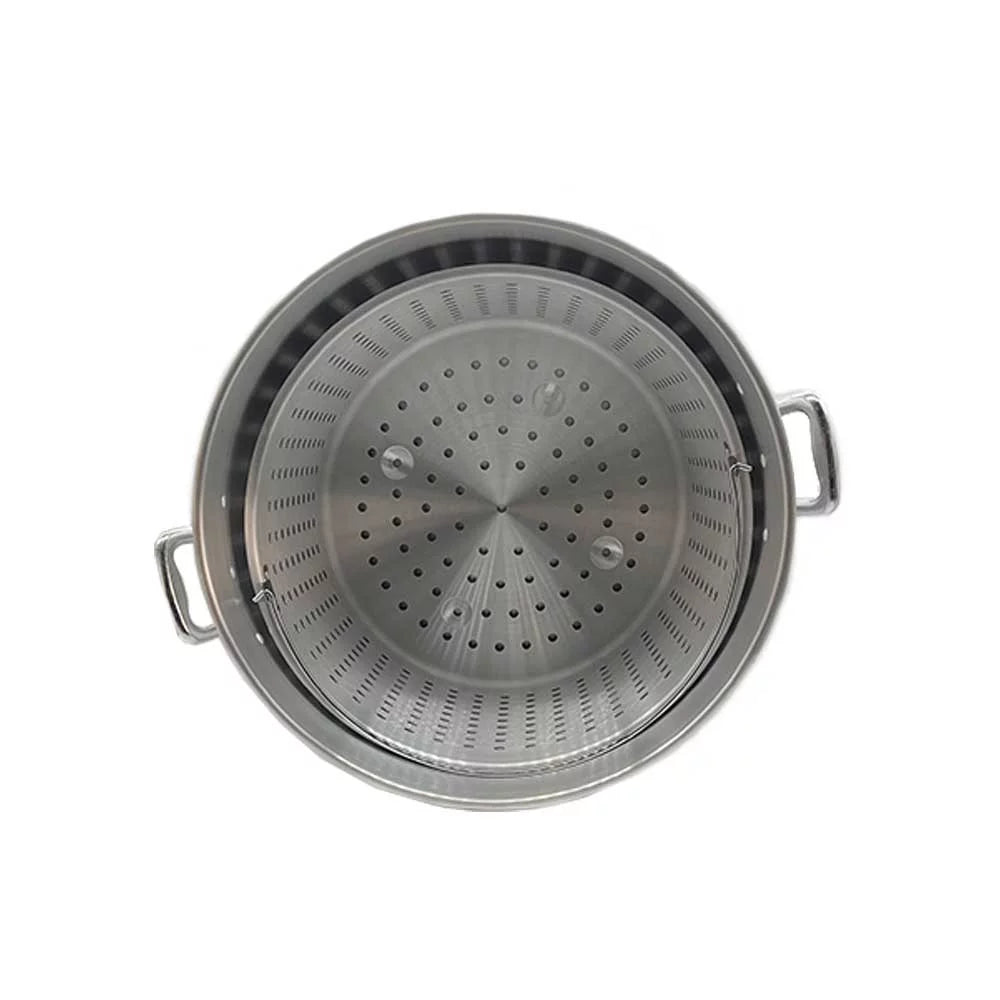 120 Qt Aluminum Stock Pot with Strainer Basket and Lid K521