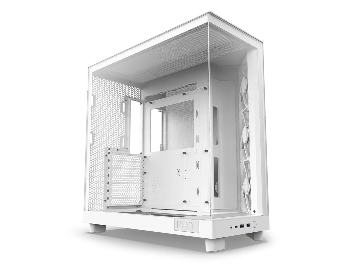 White Compact Dual-Chamber Mid-Tower Airflow Case T54110