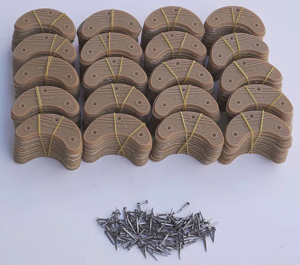 100 Pairs Natural Shoe Repair Heel Savers Plastic Toe Plates Taps F75796