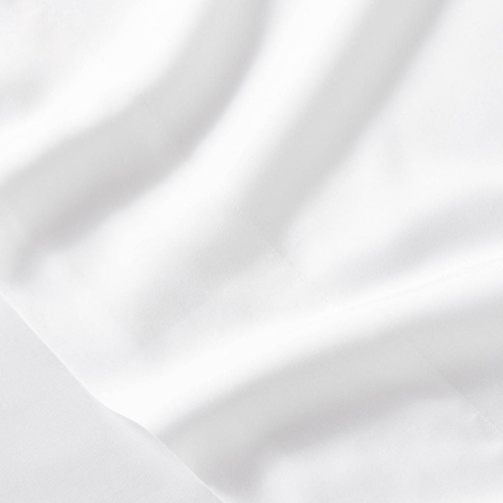 California King 400 Thread Count Washed Lyocell Solid Sheet Set White A707754