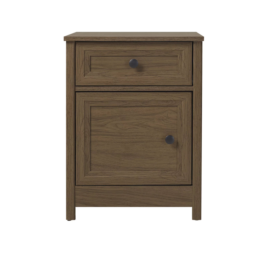 Dark Walnut 1 Door and Drawer Nightstand H56633
