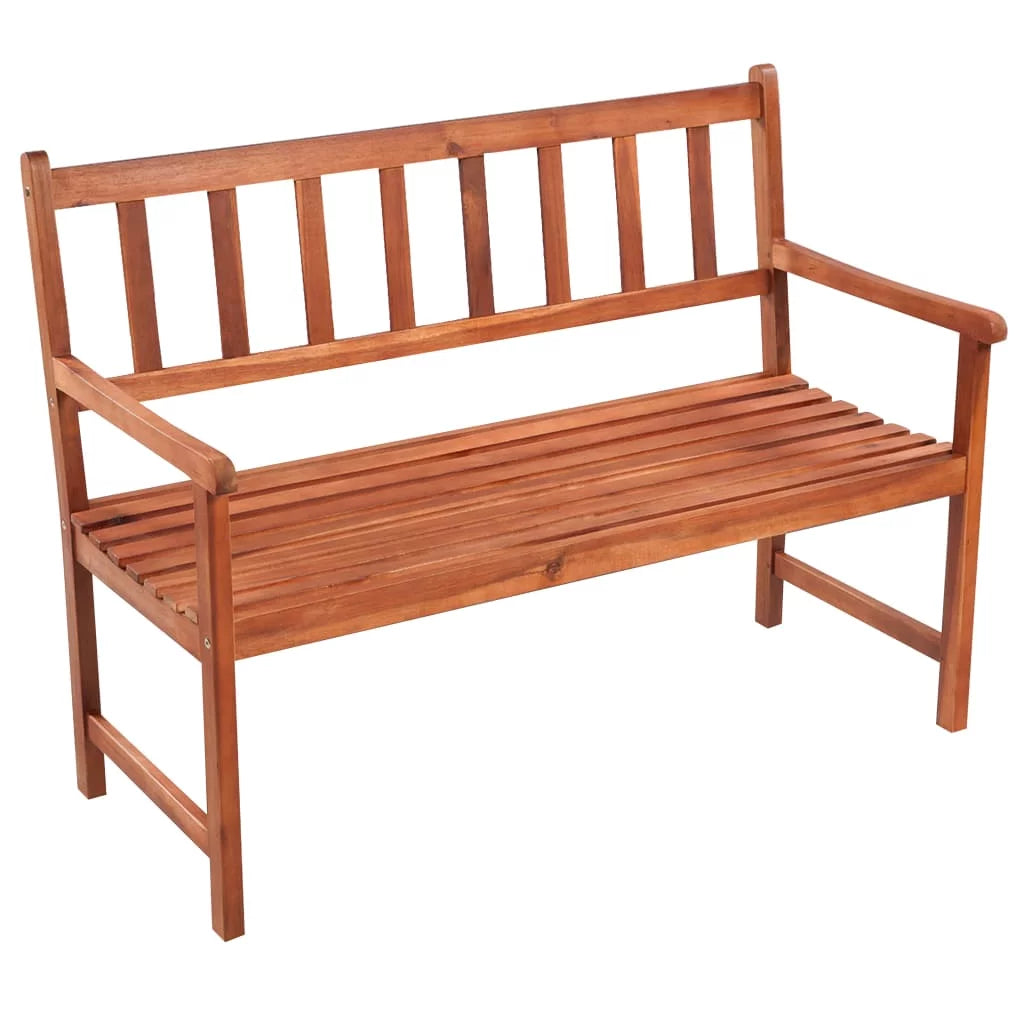 Patio Bench with Cushion Solid Acacia Wood O379