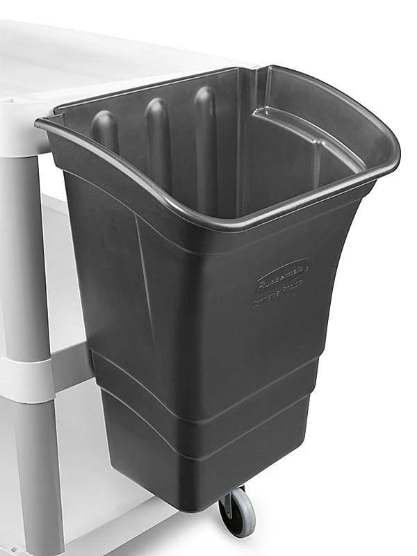 Black 8gal Rectangular Utility Cart A1587