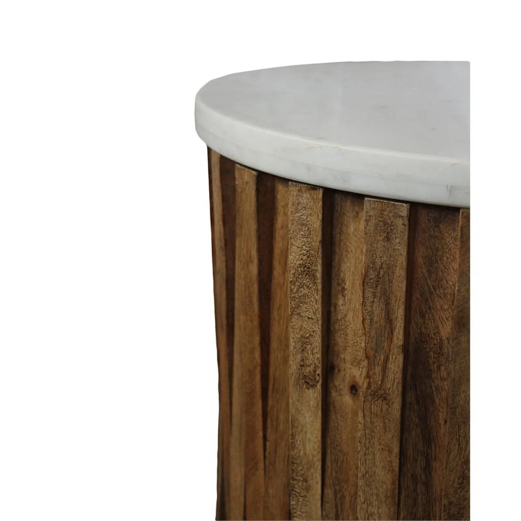 Ivory Marble Top Accent Table Y930