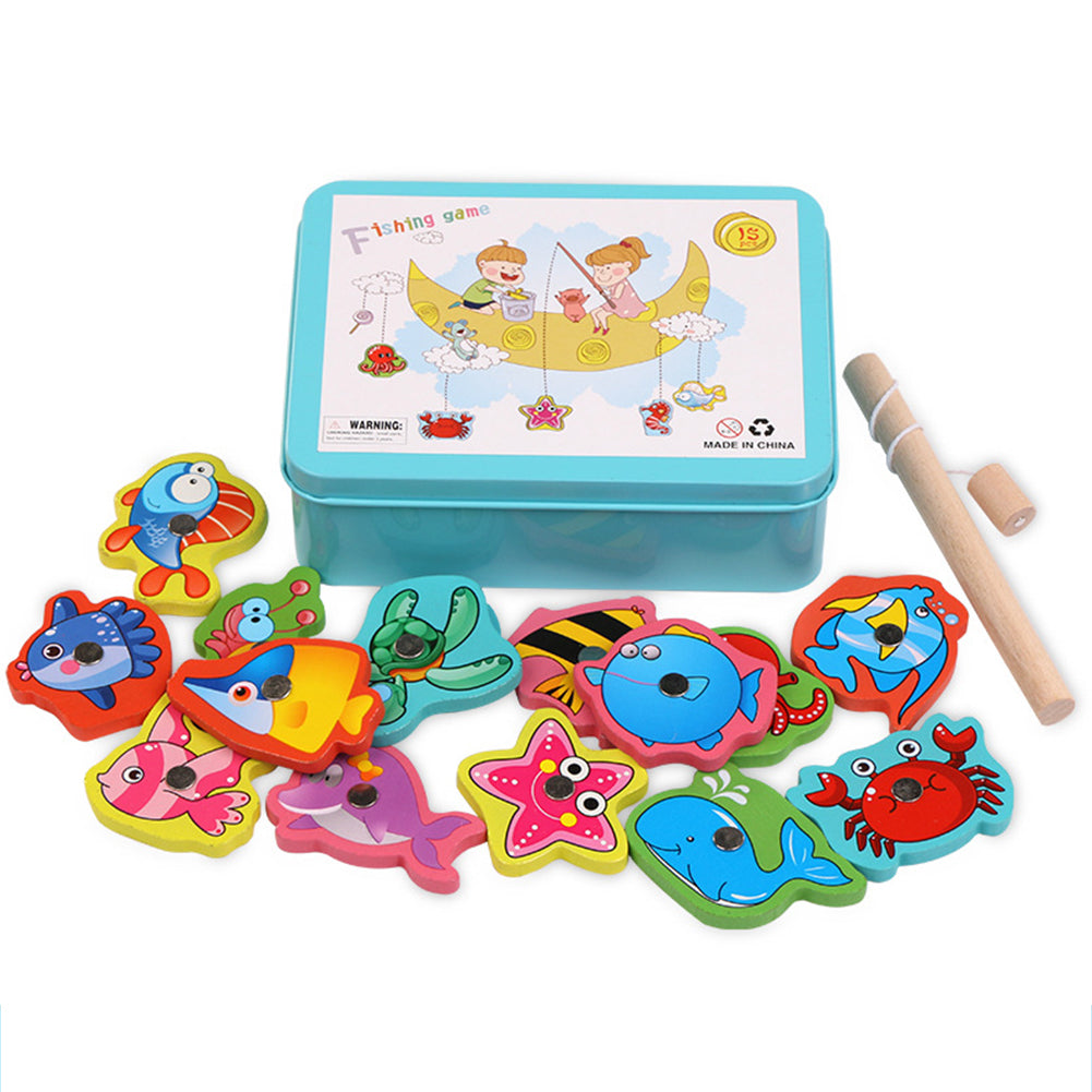 Wooden Magnetic Fishing Toy Educational Blocks T241