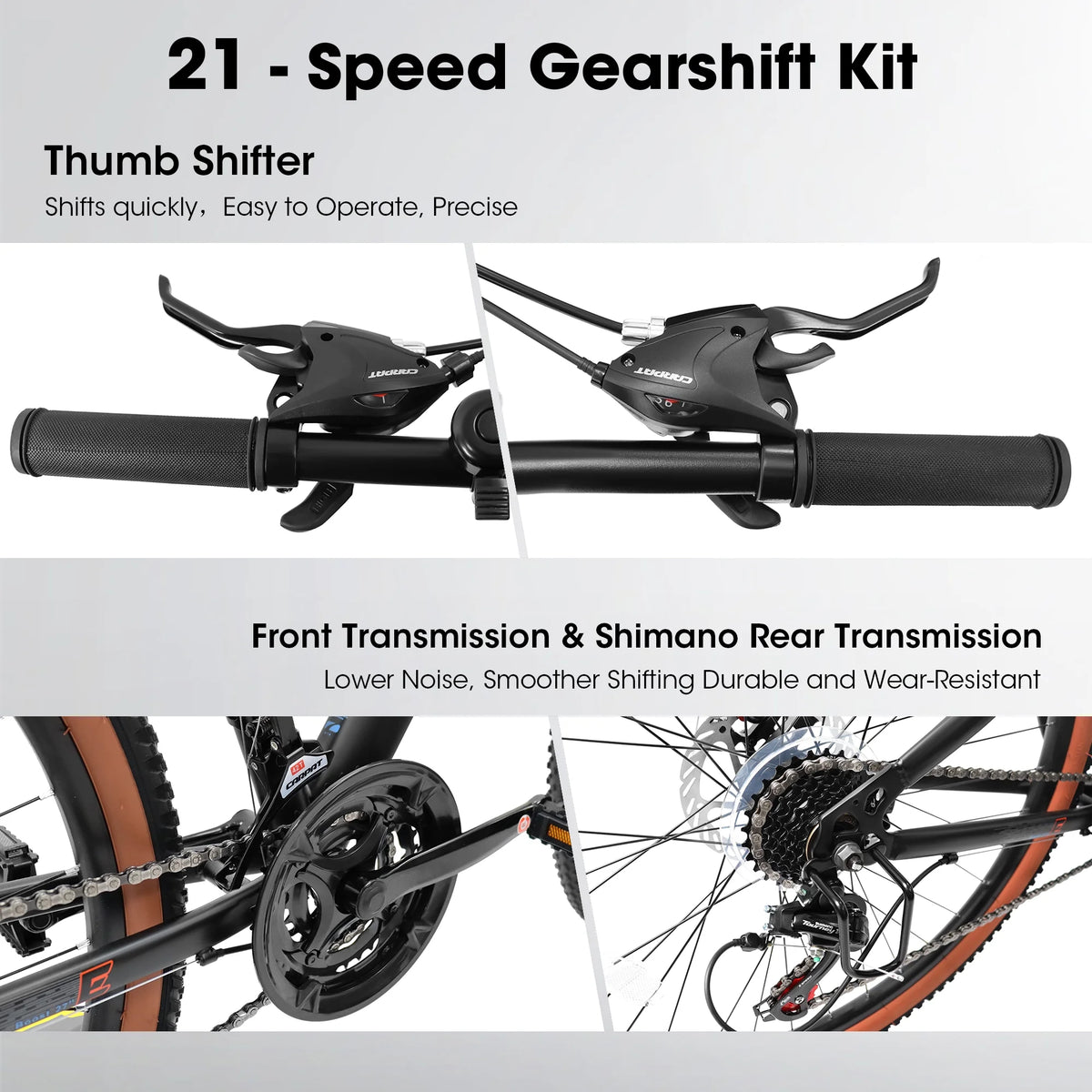 24 inch Mountain Bike with 21 Speed Disc Brakes A498957