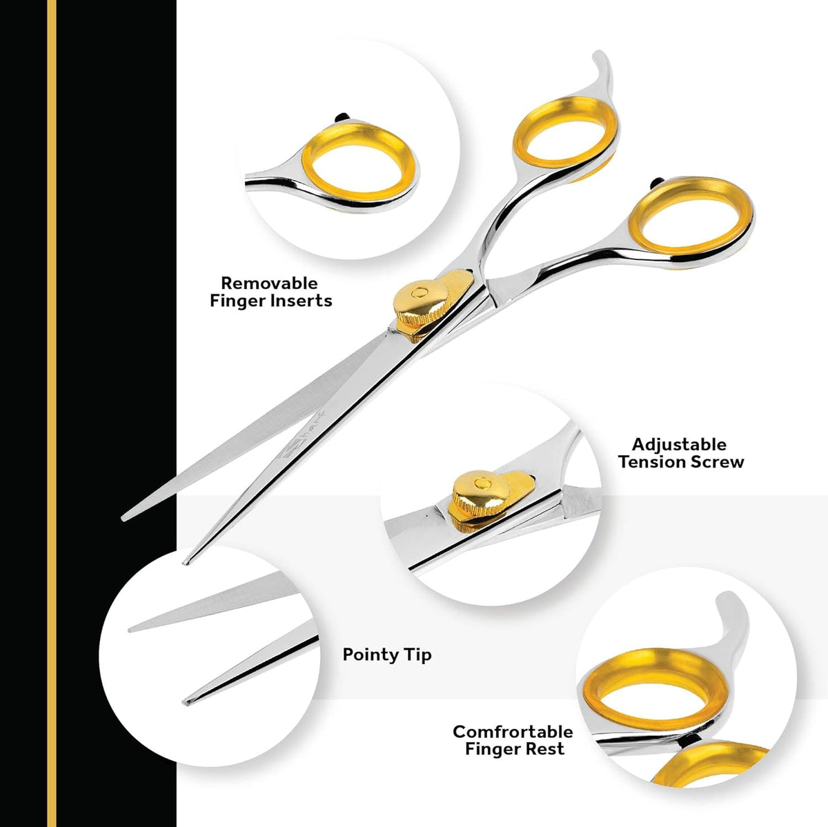 6.5 Inch 440c Japanese Stainless Steel Pet Grooming Scissors M238307