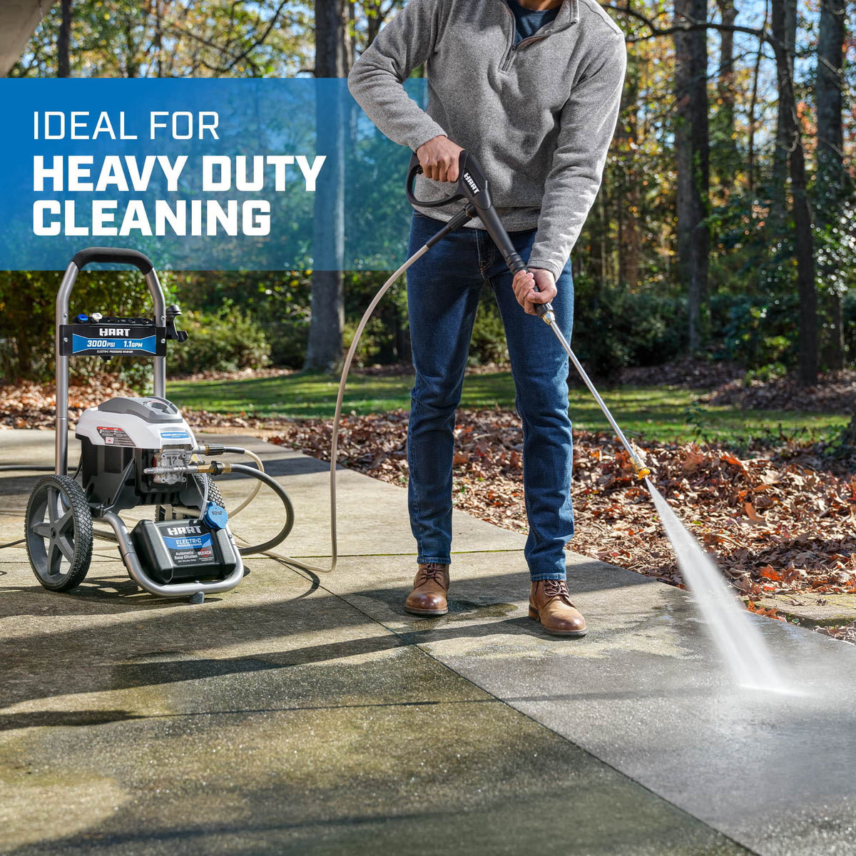 3000PSI 1.1 GPM Cold Water Electric Pressure Washer F9065