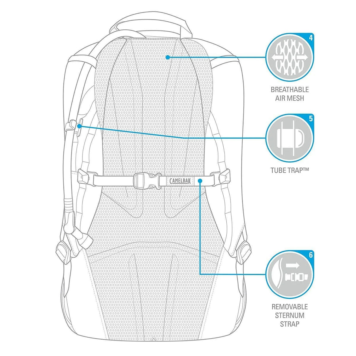 Charcoal/Grecian Blue Hydration Pack O7334