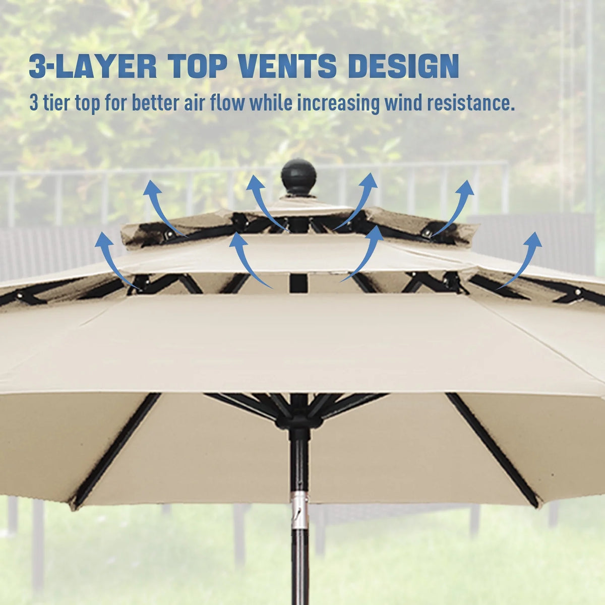 10FT Patio Umbrella with Crank and Tilt H724206