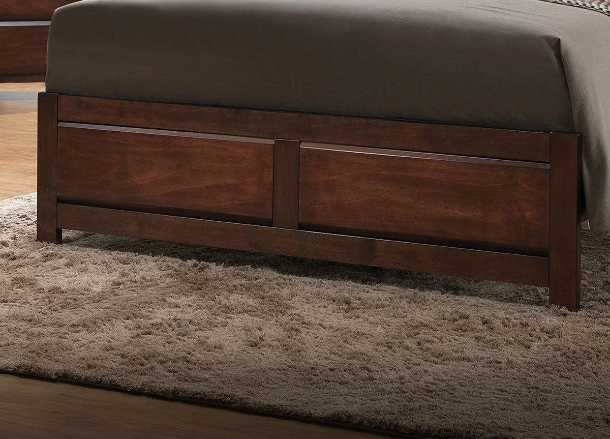 Walnut Eastern King Size Bed Panel Bedframe A808