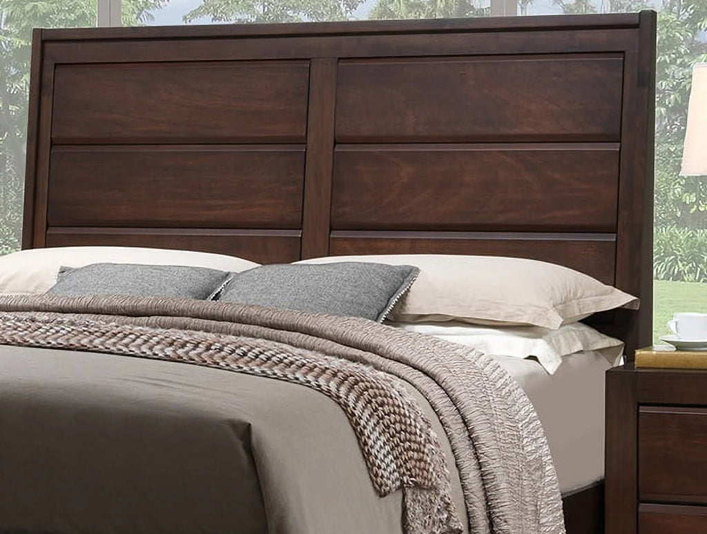 Walnut Eastern King Size Bed Panel Bedframe A808