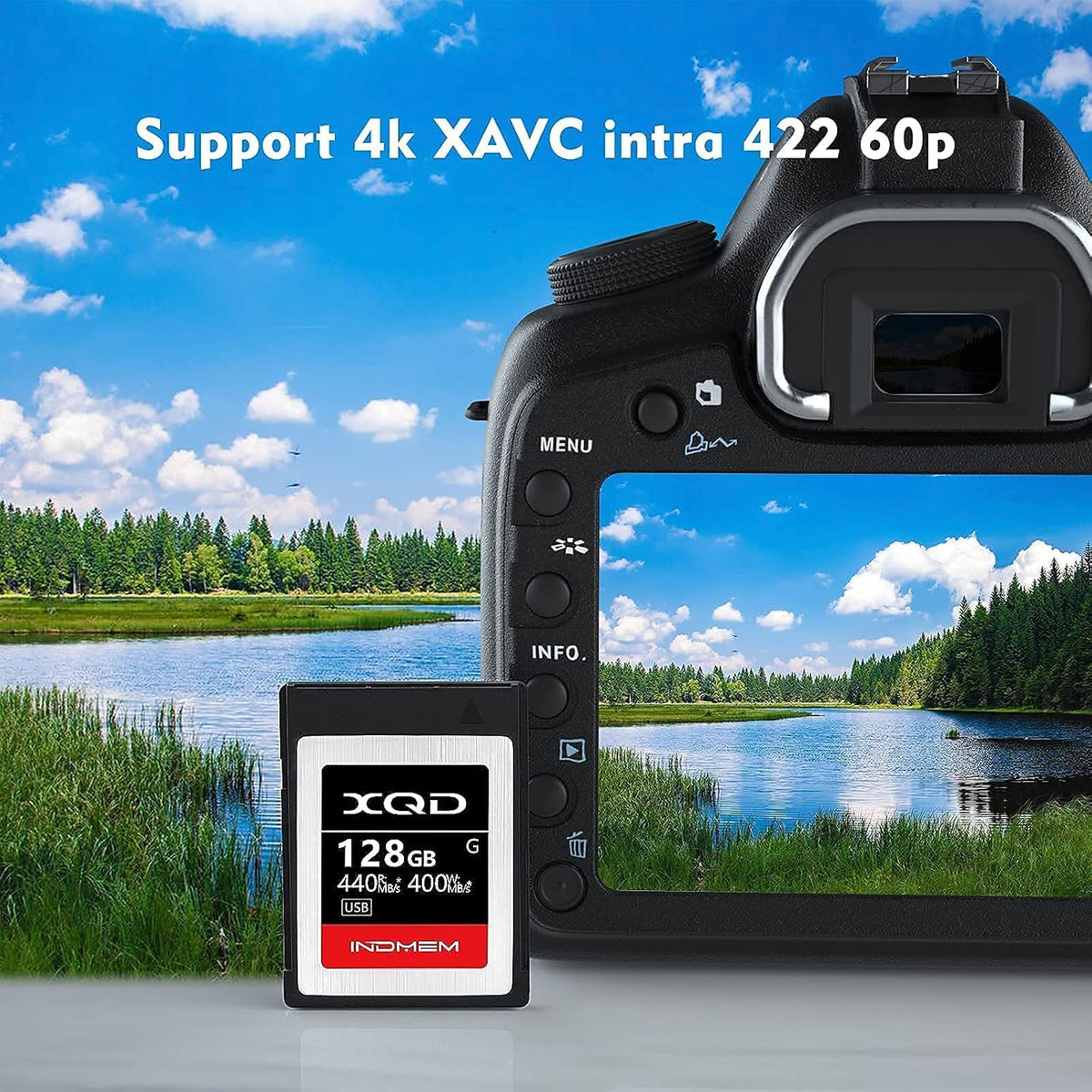 128GB XQD Memory Card with USB 3.0 Card Reader T3733