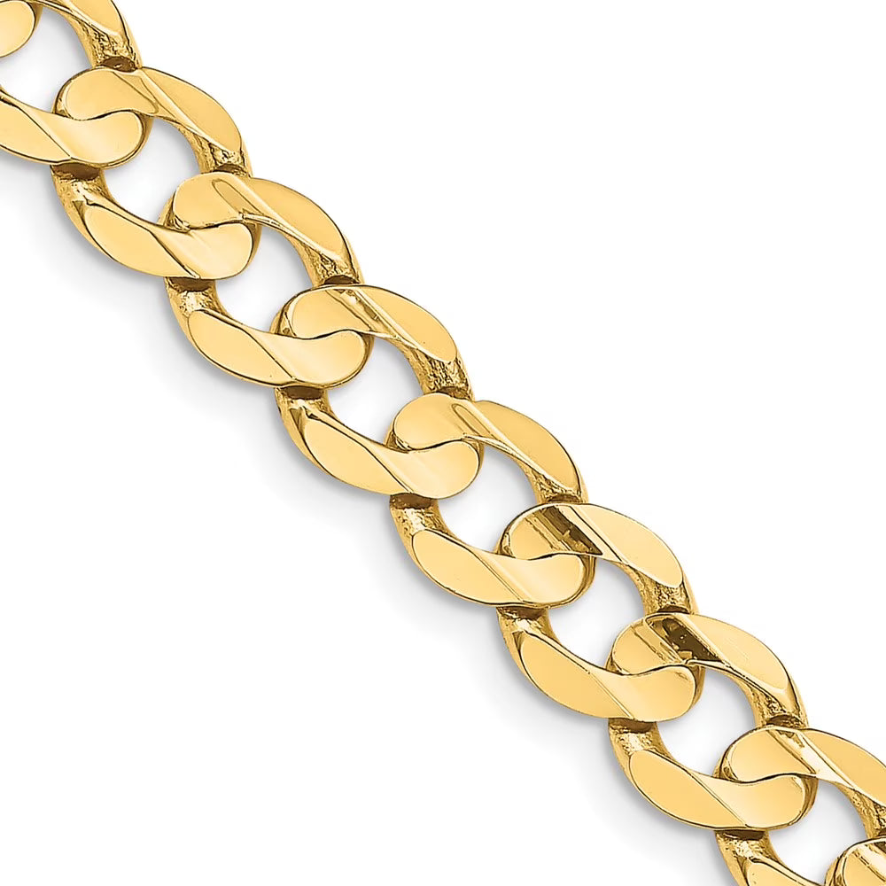 14K Yellow Gold Open Curb Chain Necklace, 20 Inch V459