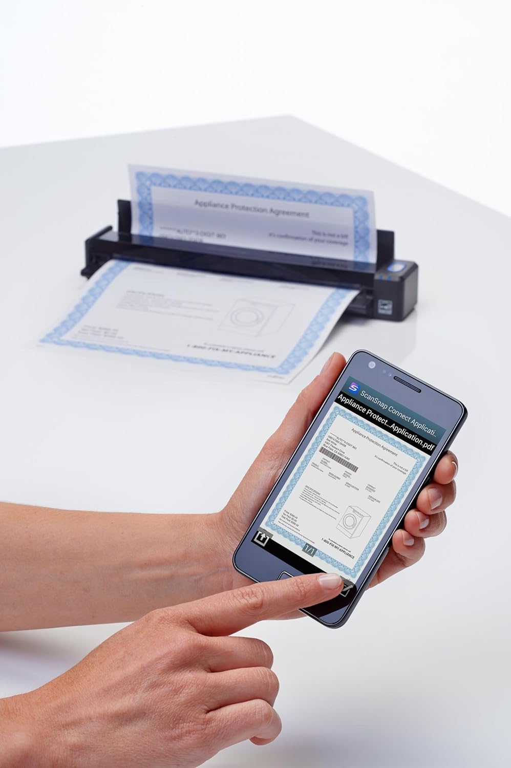 Black Wireless Mobile Portable Scanner J1368
