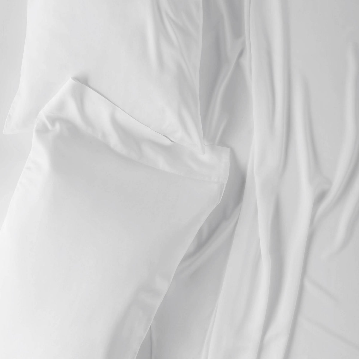 California King 400 Thread Count Washed Lyocell Solid Sheet Set White A707754