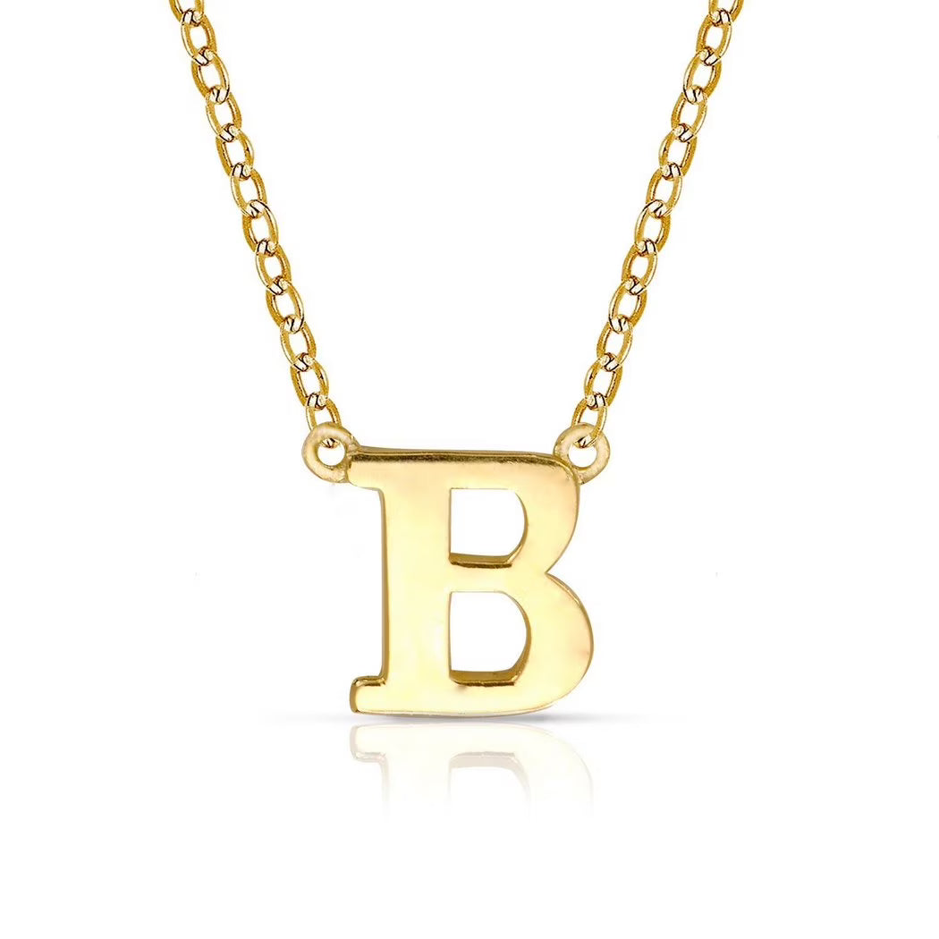14k Yellow Gold Letter Initial Necklace 16 Inch G943310