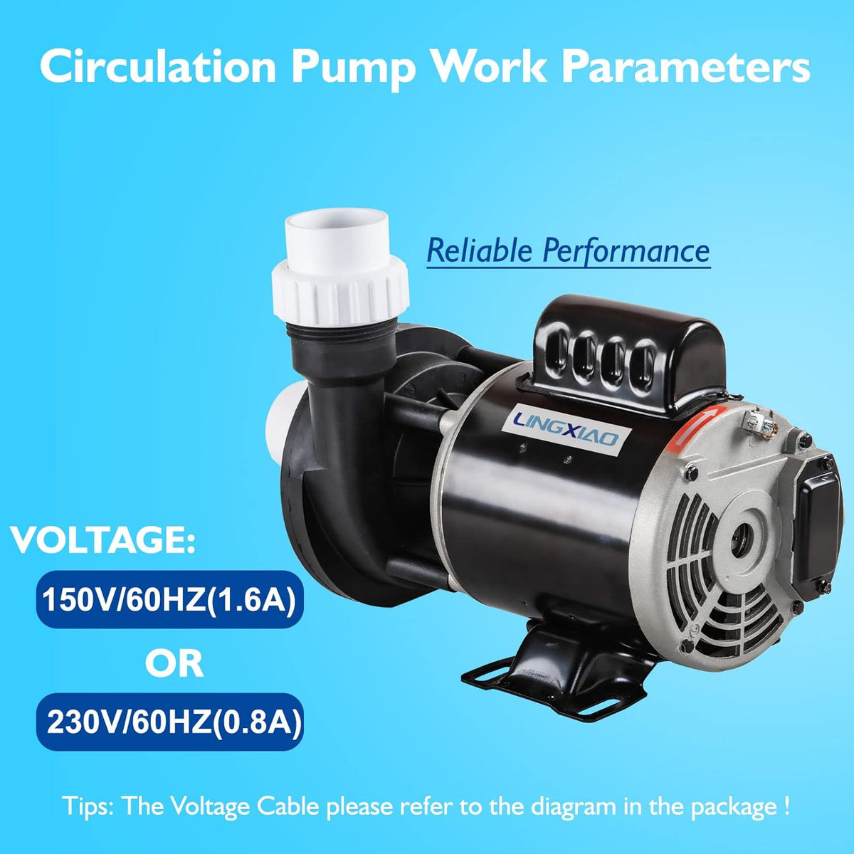0.25HP Single Speed Hot Tub Circulating Pump, 1.5" Port Q682703