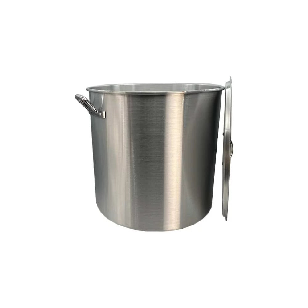 120 Qt Aluminum Stock Pot with Strainer Basket and Lid K521