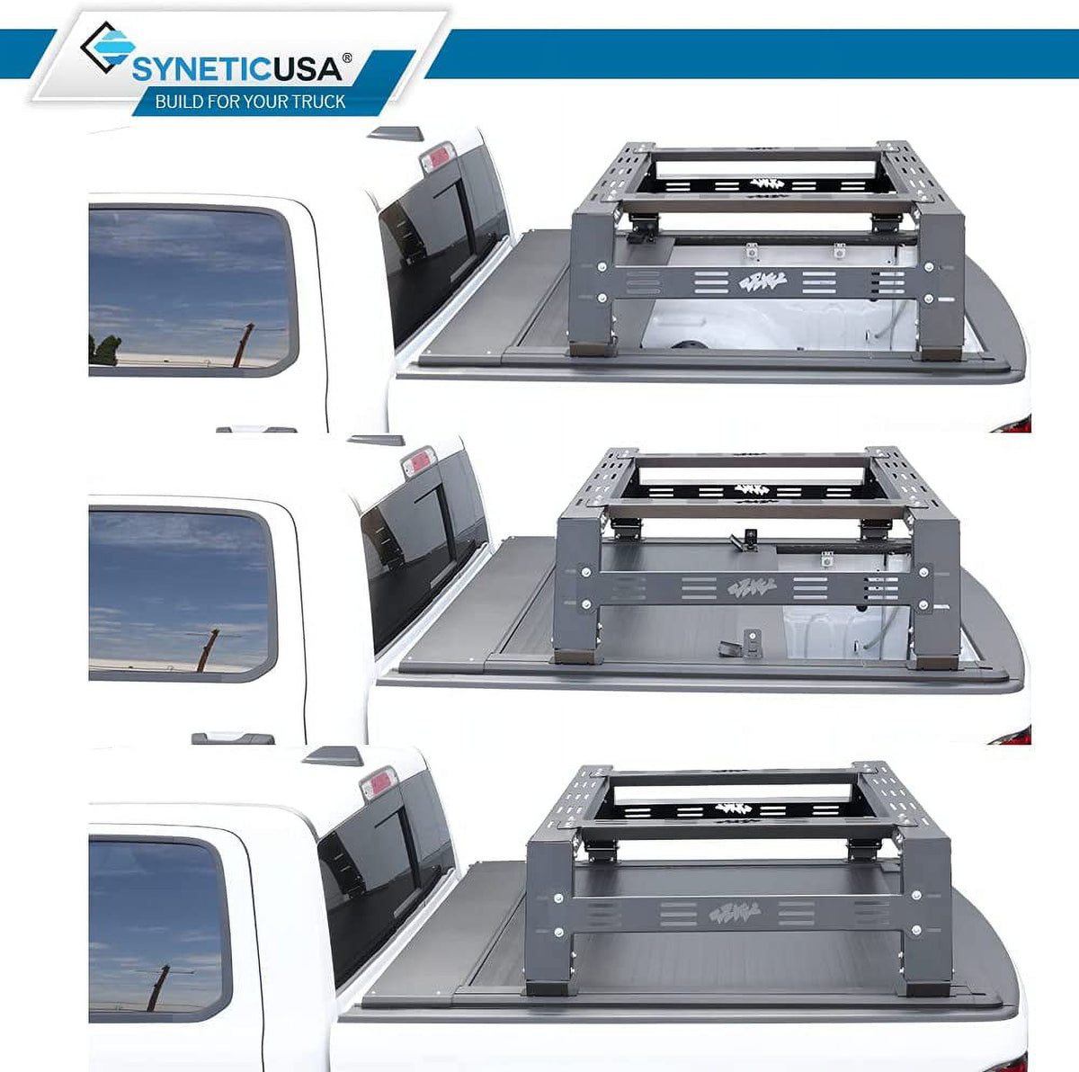 Matte Black Low Profile Aluminum Tonneau Cover Y142178