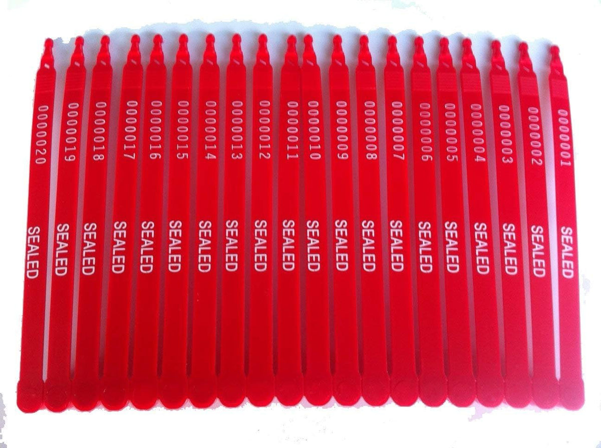 Red Plastic Seal Security with Print Progressive Numbering Z338751