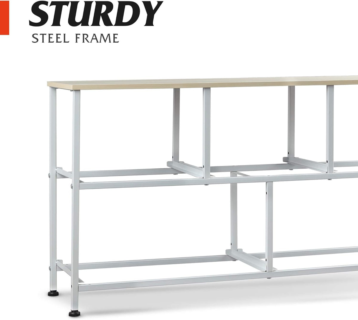 1-Drawer Nightstand and 5-Drawer Dresser Set with Fabric Bins, Steel Frame U59305