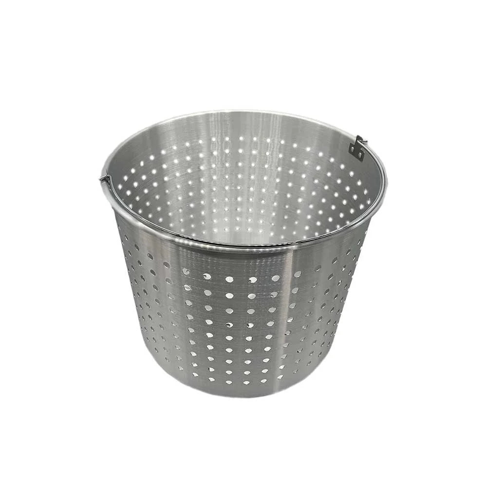 120 Qt Aluminum Stock Pot with Strainer Basket and Lid K521