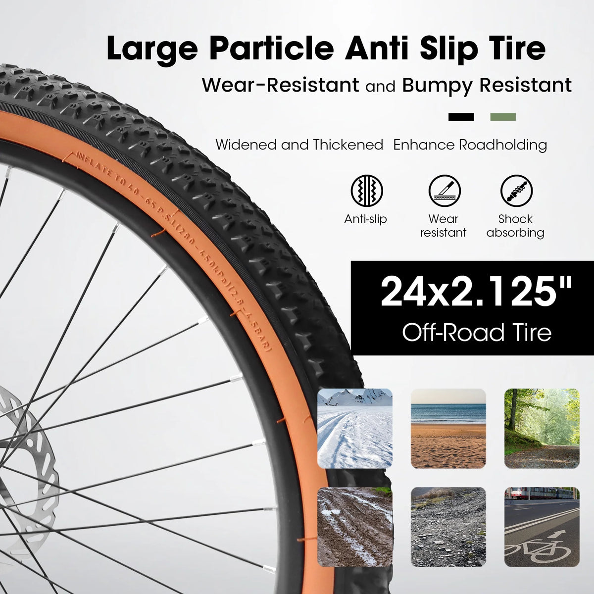 24 inch Mountain Bike with 21 Speed Disc Brakes A498957