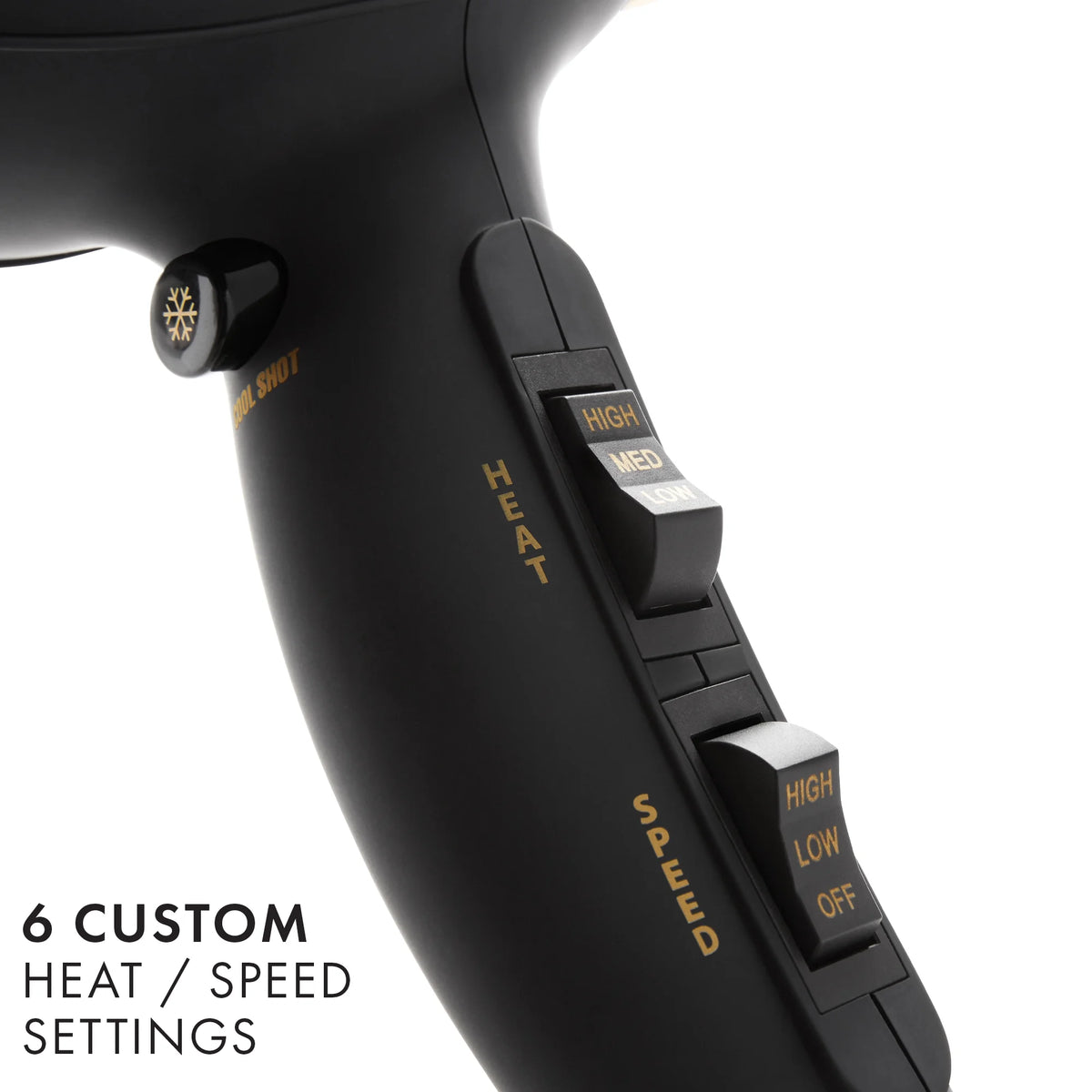Black 1875W Ionic Hair Dryer S627