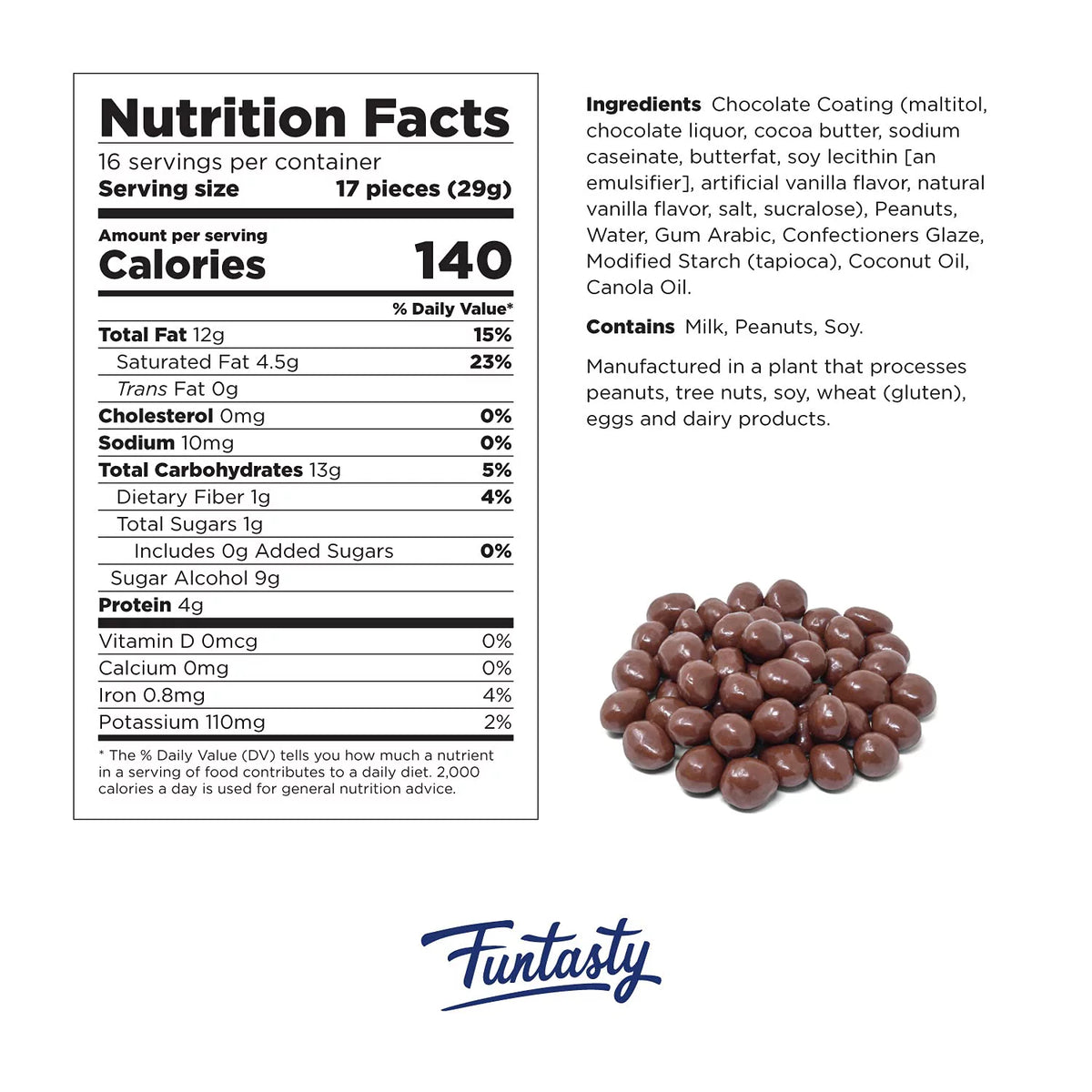Sugar Free Milk Chocolate Covered Peanuts 1 Pound D272851