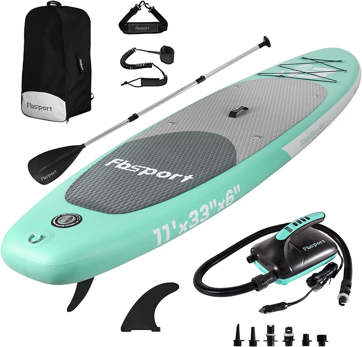 11'×33×6 Inflatable Stand Up Paddle Board with Carry Bag M263