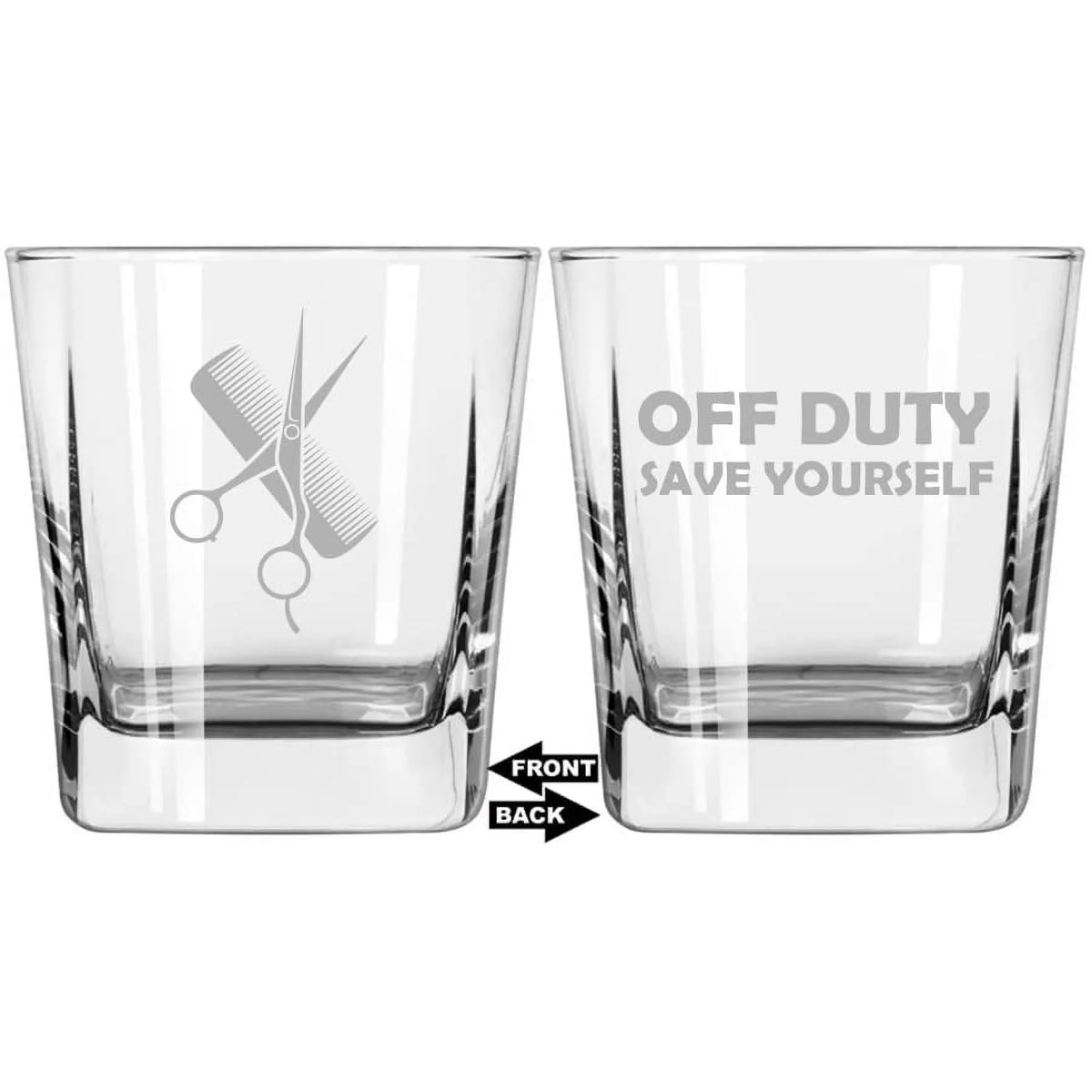 12 oz Square Base Rocks Whiskey Double Old Fashioned Glass E16201