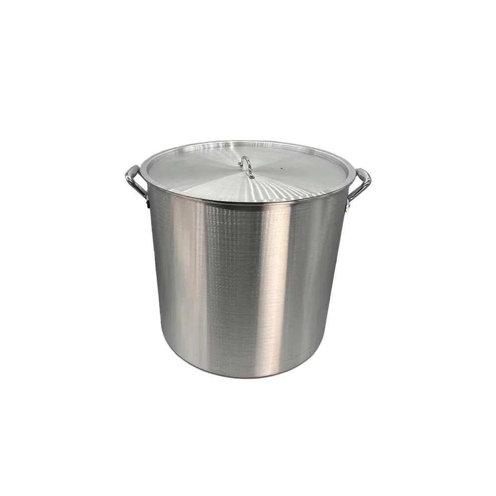 120 Qt Aluminum Stock Pot with Strainer Basket and Lid K521