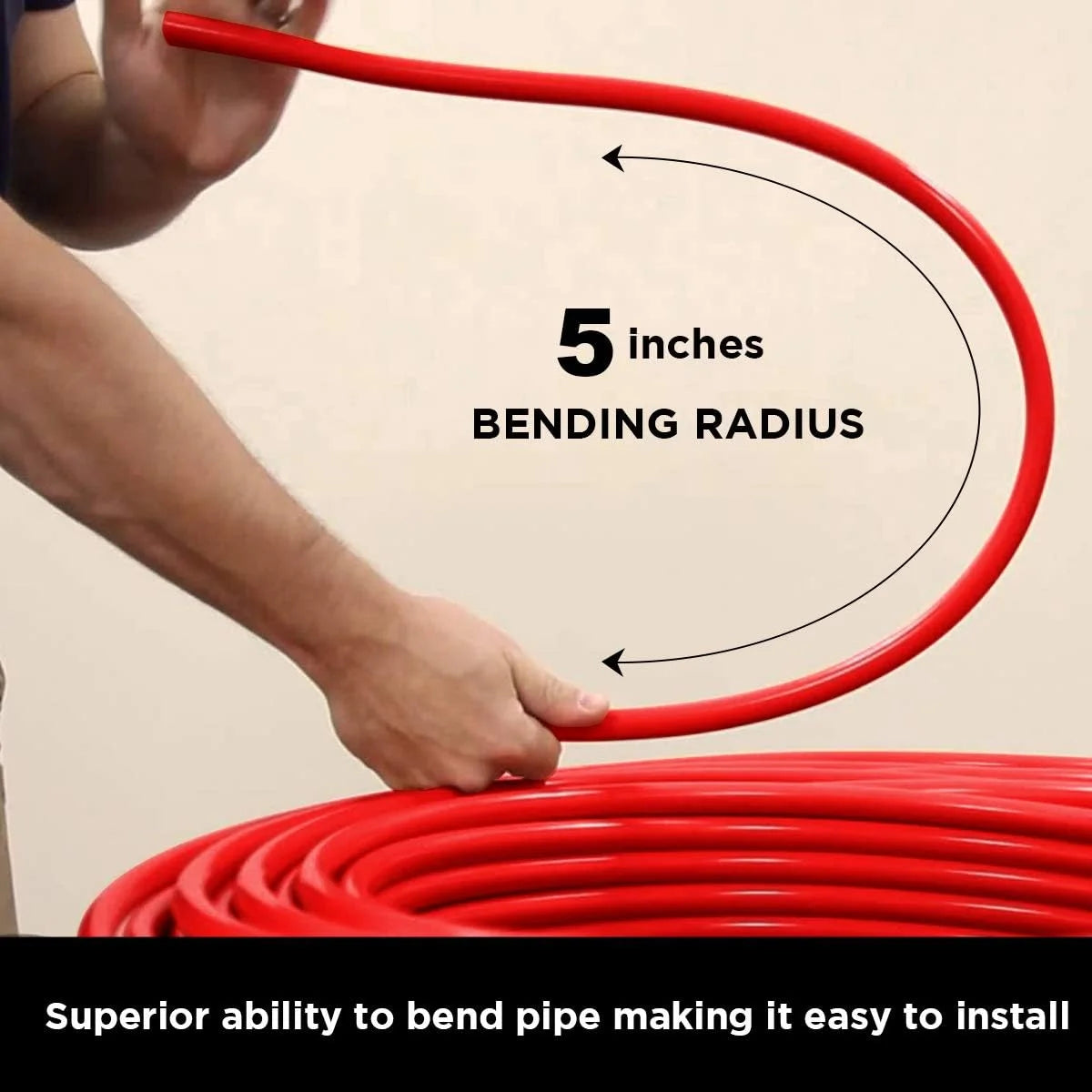 1/2 Inch X 300 Ft Red Non-Barrier Pex Tube Coil T3562