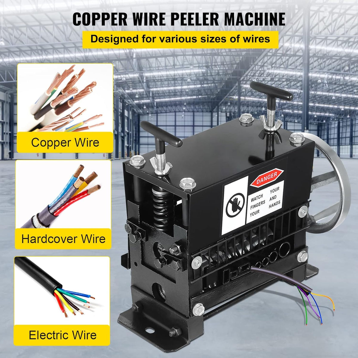 1.5-20mm 7 Channels Manual Hand Cranked Wire Stripping Machine I3138