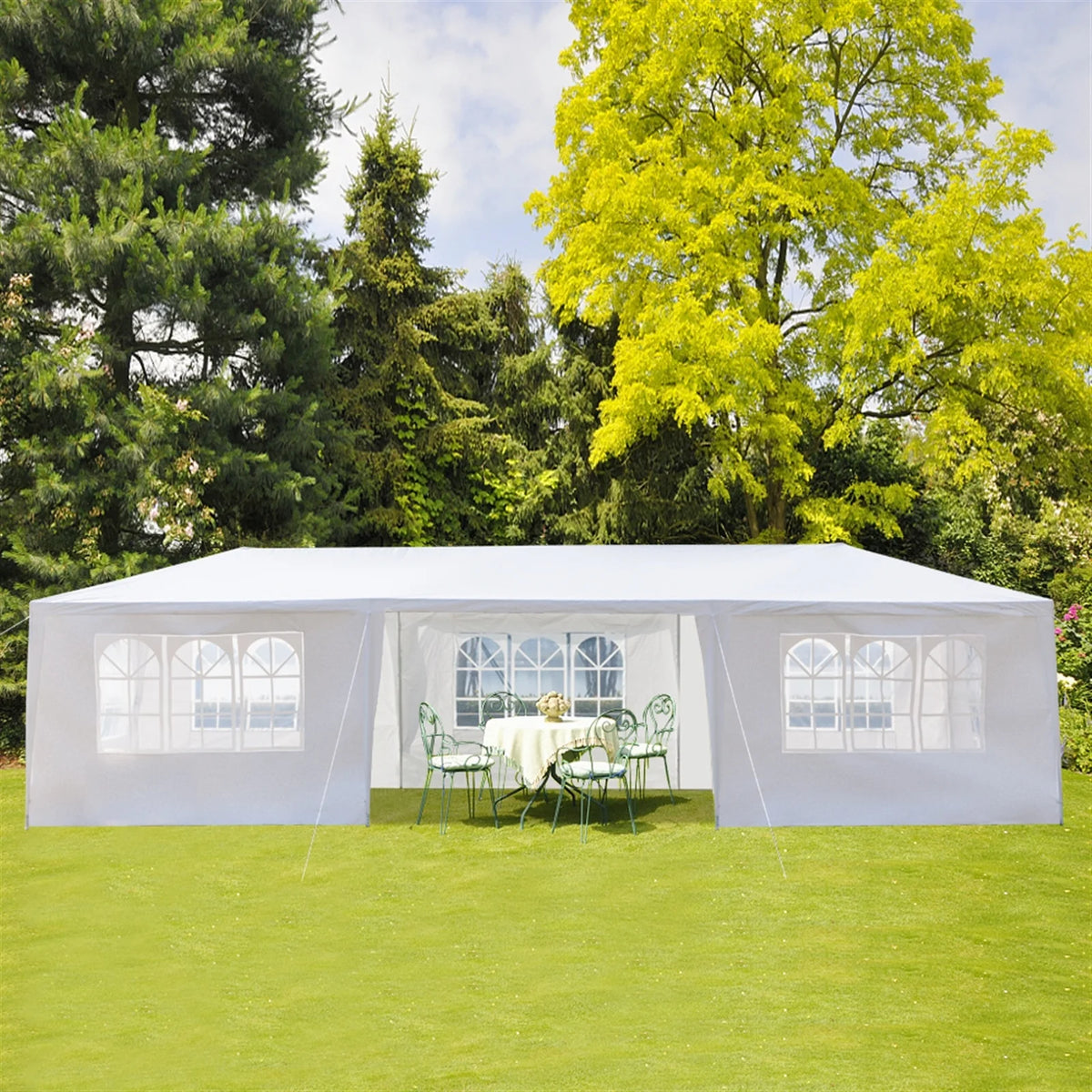 10'x30' Outdoor Canopy Tent with 7 Removable Walls H63838